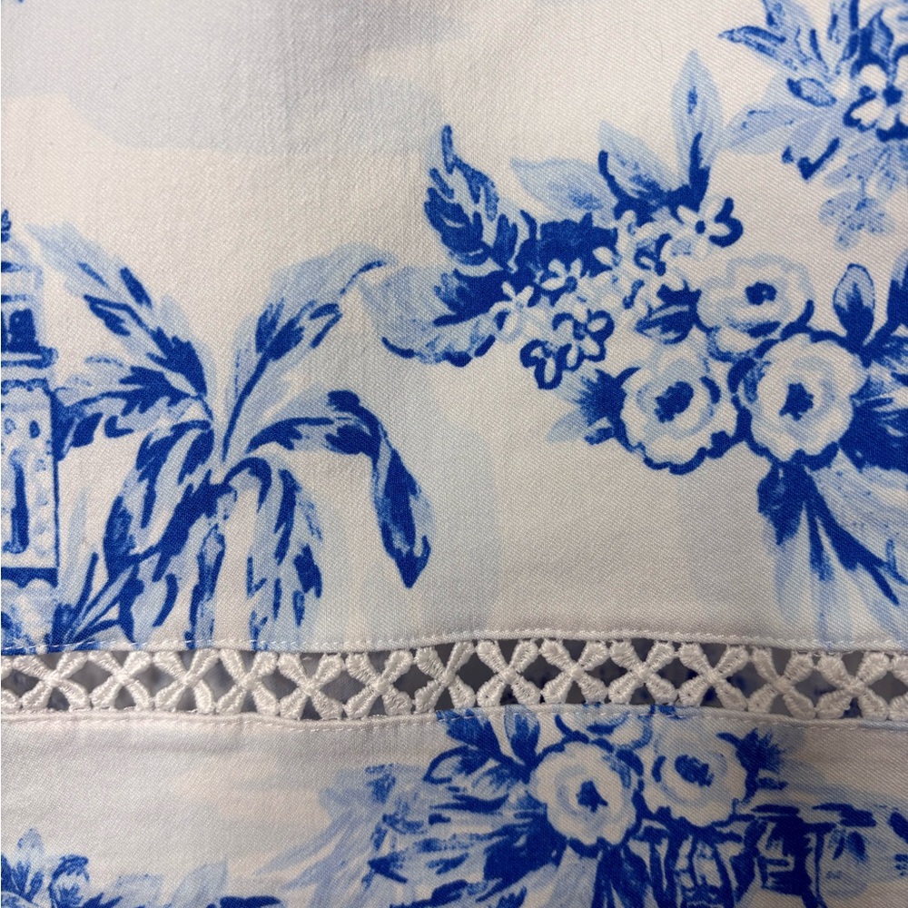 Crown & Ivy Blue and White Mini Skirt - Picture 2 of 5